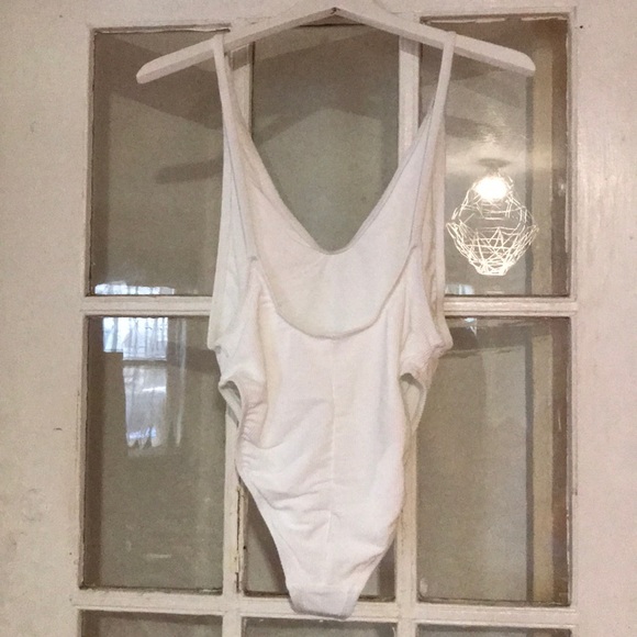 NWOT NASTY GAL Sexy RIbbed One Piece Swimsuit - Picture 3 of 5